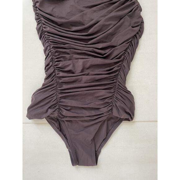 Carmen Marc Valvo Swimsuit One Piece Swimwear One Shoulder Swim - Picture 4 of 11